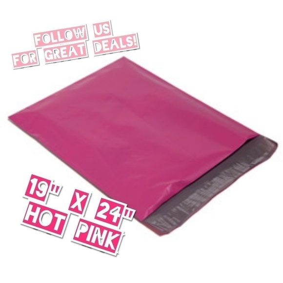 50 Hot Pink Poly Mailers 19"x24" - Picture 1 of 1